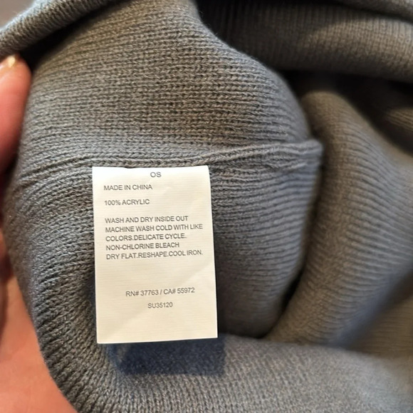 PGA Tour Knit Winter Beanie/hat - Quite Shade Gray-blue/Black Striped,Golf - Picture 5 of 5